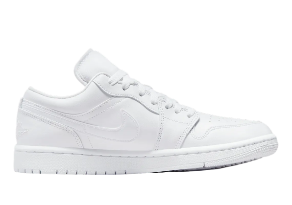 JORDAN 1 LOW TRIPLE WHITE WOMENS