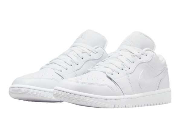 JORDAN 1 LOW TRIPLE WHITE WOMENS