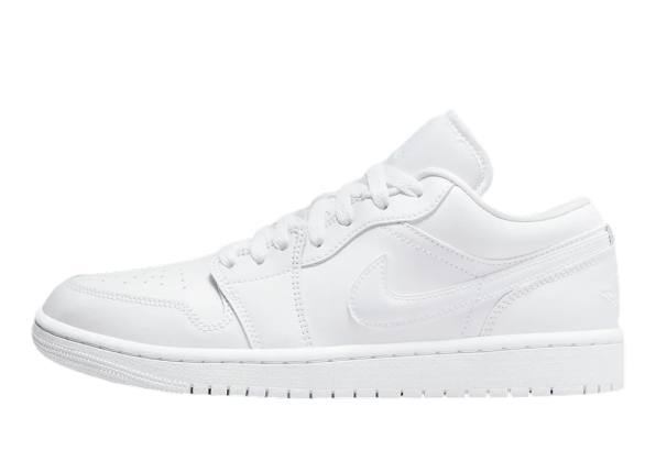 JORDAN 1 LOW TRIPLE WHITE WOMENS