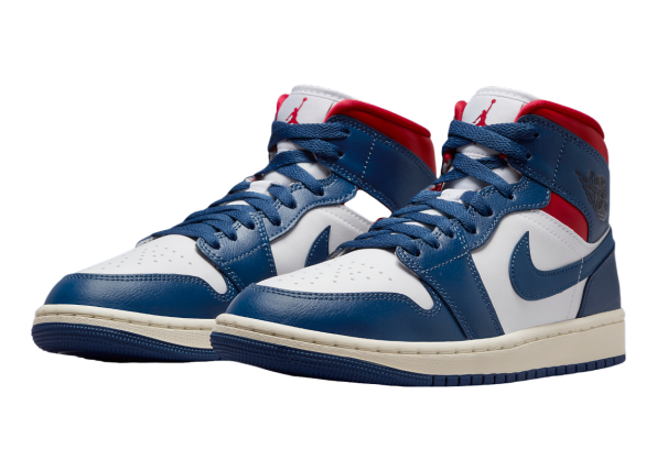 JORDAN 1 MID FRENCH BLUE GYM RED WOMENS