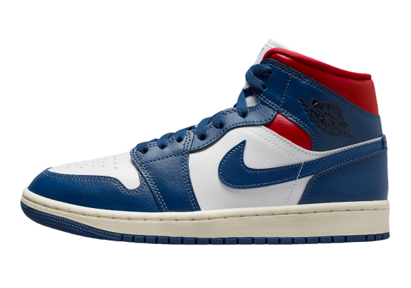 JORDAN 1 MID FRENCH BLUE GYM RED WOMENS