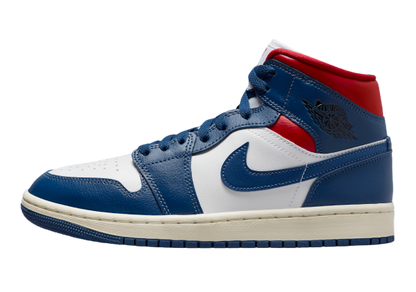 JORDAN 1 MID FRENCH BLUE GYM RED WOMENS