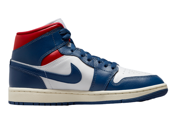 JORDAN 1 MID FRENCH BLUE GYM RED WOMENS