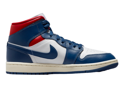 JORDAN 1 MID FRENCH BLUE GYM RED WOMENS