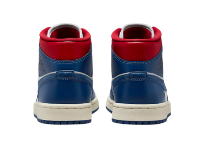 JORDAN 1 MID FRENCH BLUE GYM RED WOMENS