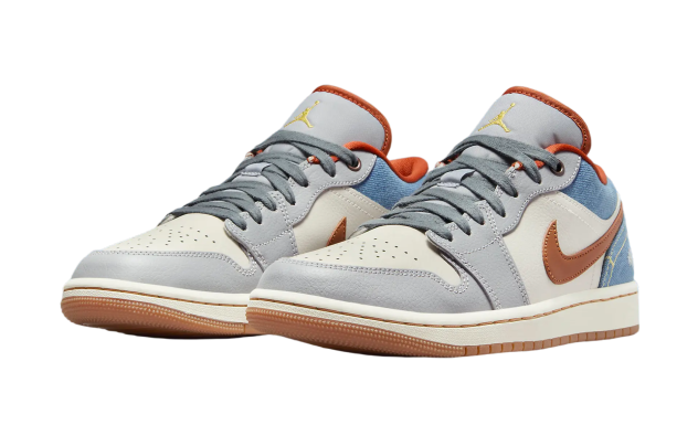 JORDAN 1 LOW SE PHANTOM DENIM CLAD WOMENS