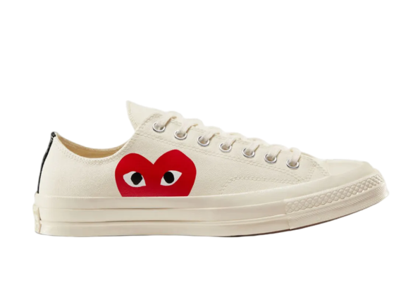 CONVERSE CHUCK TAYLOR ALL START 70 LOW X CDG PLAY WHITE