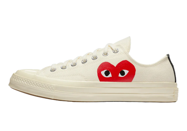 CONVERSE CHUCK TAYLOR ALL START 70 LOW X CDG PLAY WHITE